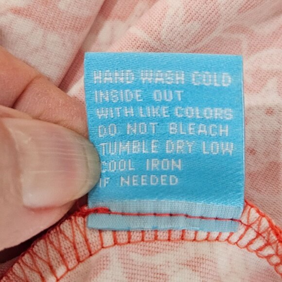 J. McLaughlin Catalina Faux Wrap Top Size Large Red Floral Lace Print - Picture 7 of 9